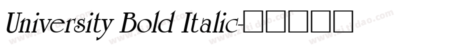 University Bold Italic字体转换